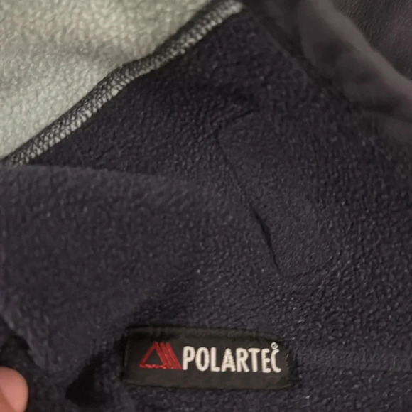 REI Polartec Quarterzip Winter Running Pullover Black Light Blue Size Small - Picture 5 of 6